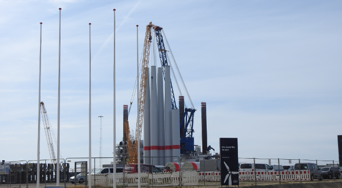 First load-out from Port of Esbjerg's new offshore wind site TGS 4C ...
