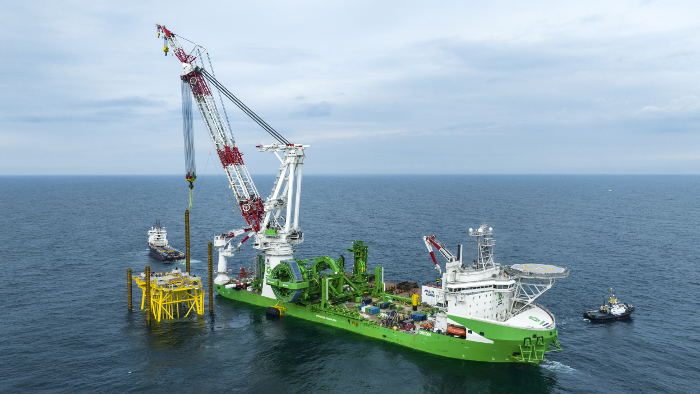 DEME Group installs Hollandse Kust west Alpha jacket TGS 4C | 4C ...