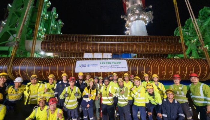 Pin pile installation completed at 1GW Taiwanese wind farm TGS 4C | 4C ...