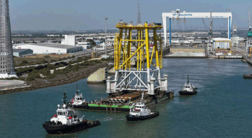 The offshore substation topside arrives in Le Havre for France’s 496 MW ...